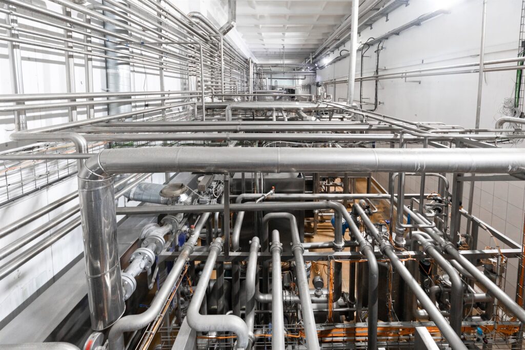 Interior of a well-run, orderly process production plant