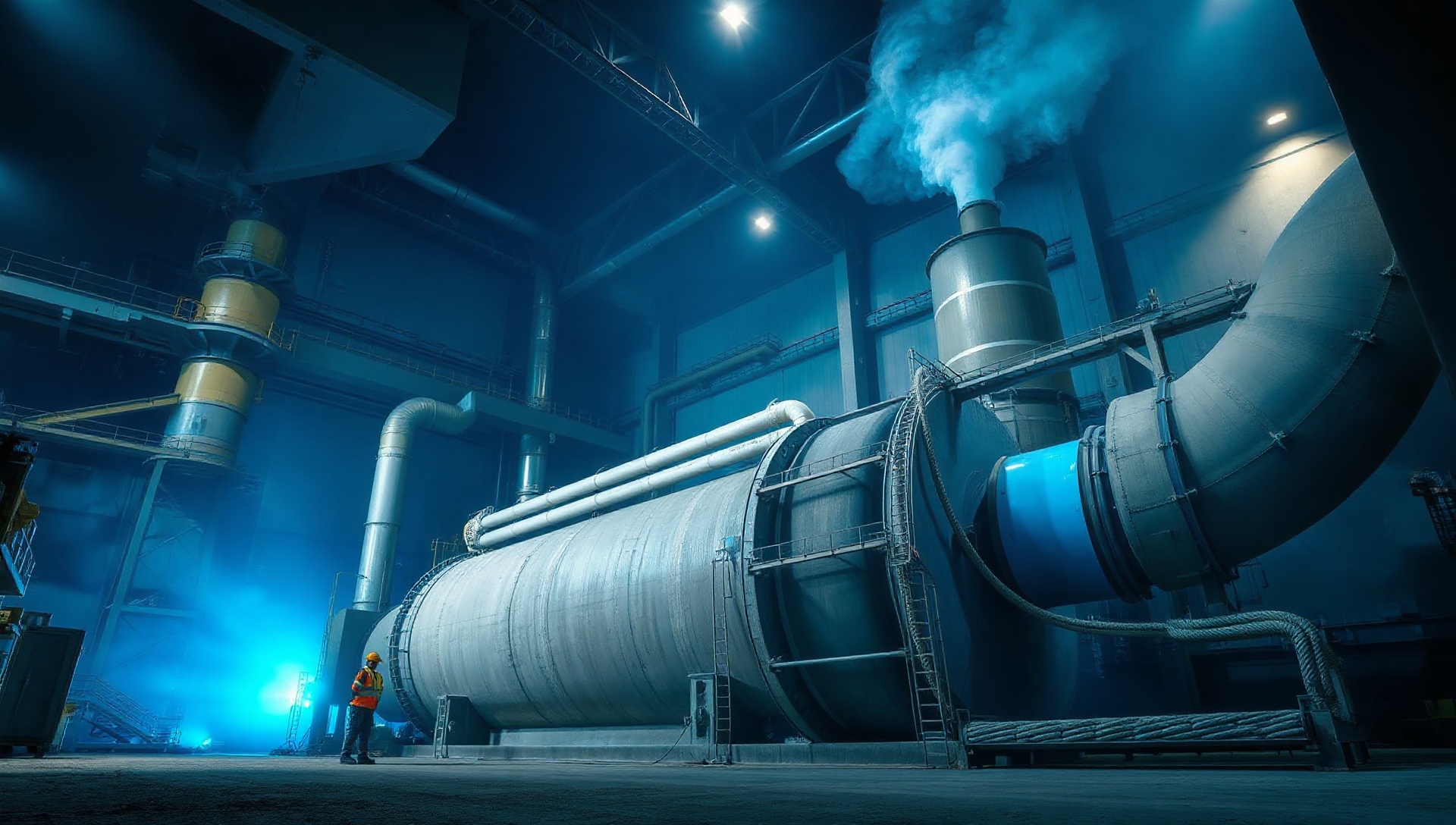 EM3 engineering work at a cement plant kiln line